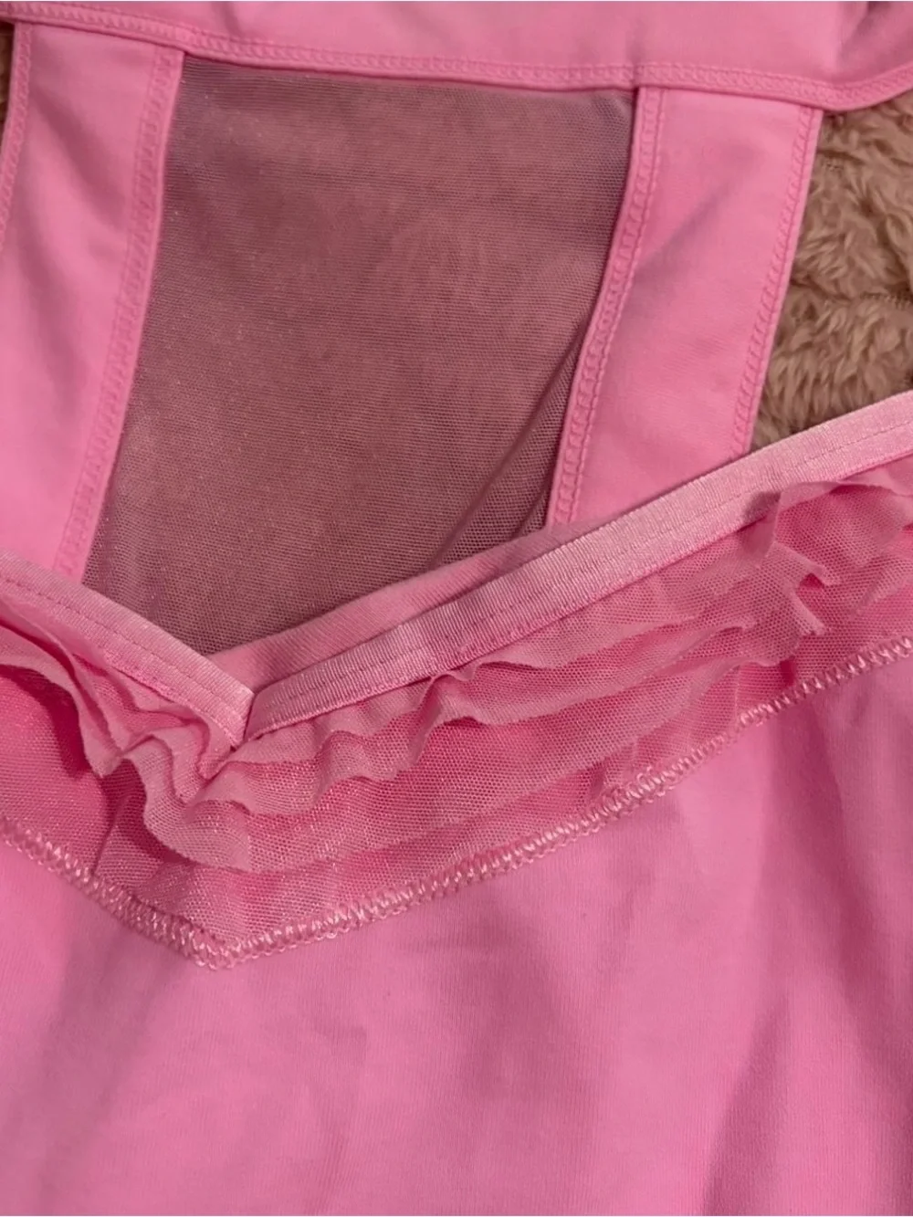 ALO Yoga Light Pink Mesh-Back Tank Top